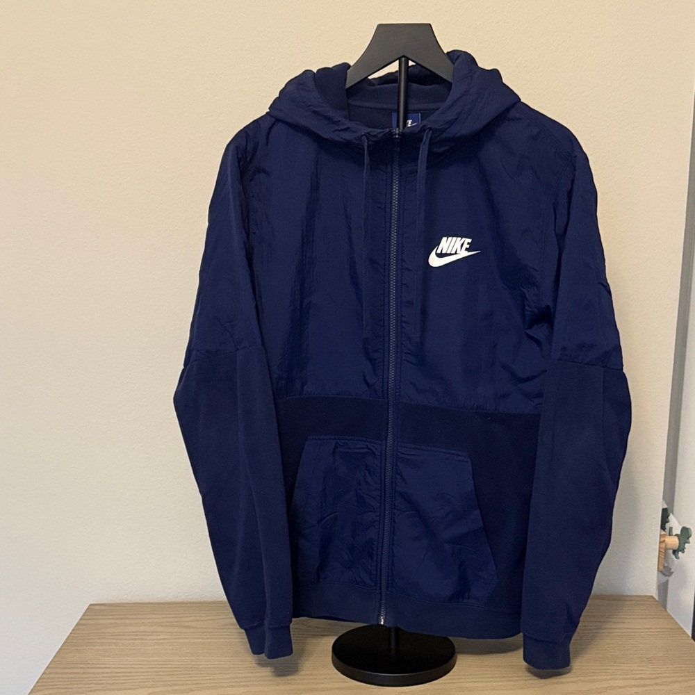 Nike Blue Hooded Windbreaker